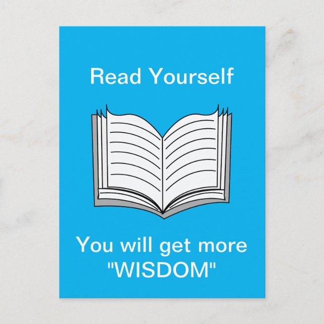 Lesen Sie selbst inspirierendes Zitat Postkarte (Vorderseite)