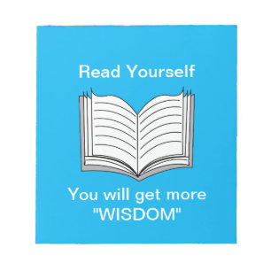 Lesen Sie sich selbst Inspirierende Zitate Notizblock