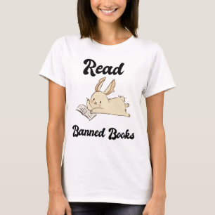 Lesen Sie verbotene Bücher Adable Rabbit T-Shirt