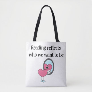 Lesen spiegelt Zitat rosa Herz Spiegel Tasche