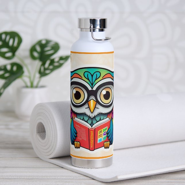 "Lesen und wachsen" Trinkflasche (Yoga)