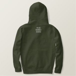 Lesen Verbotene Bücher Bibliothek Hoodie Sweatshir Bestickter Hoodie