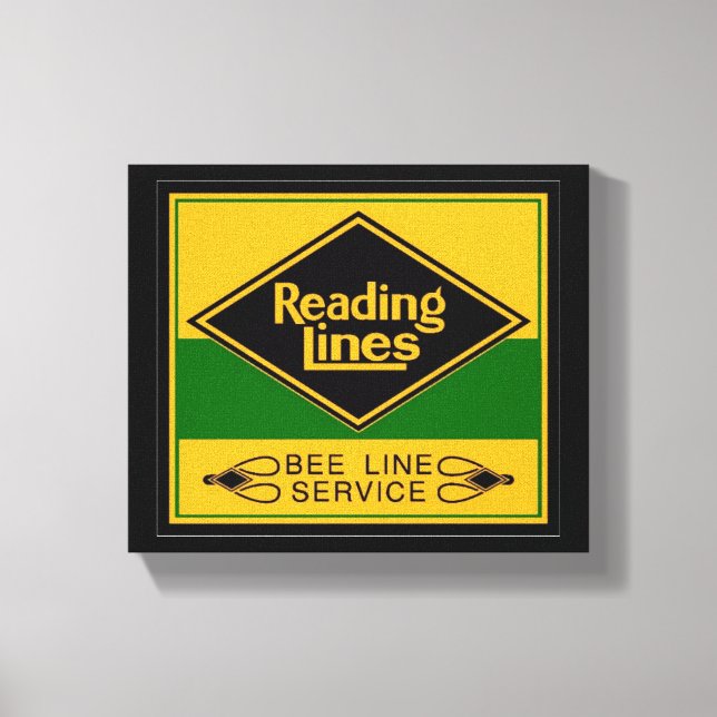 Lesen von Eisenbahnlinien, Beebline-Service Leinwanddruck (Vorderseite)