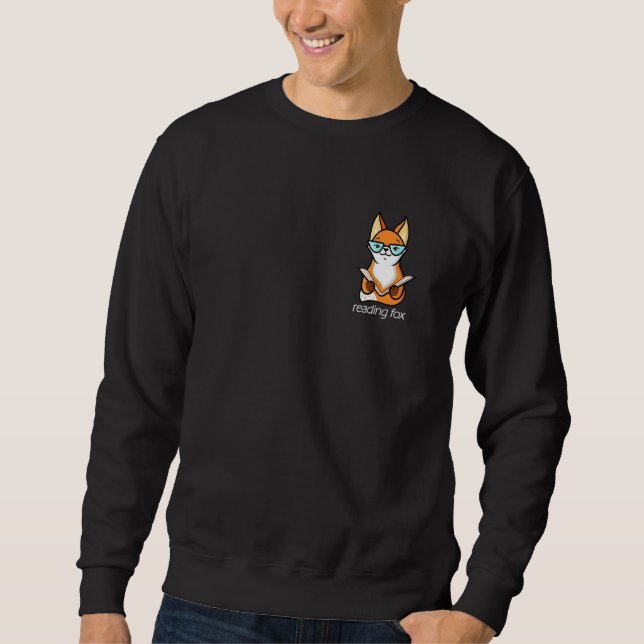 Lesen von Fox Books Fox Reading Rat Literatur Libr Sweatshirt (Vorderseite)
