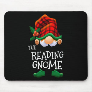 Lesen von Gnome Funny Matching Familie Weihnachten Mousepad