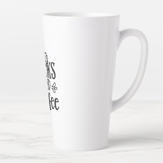 Lesen von Kunstbüchern und Kaffee Milchtasse (Rechts)