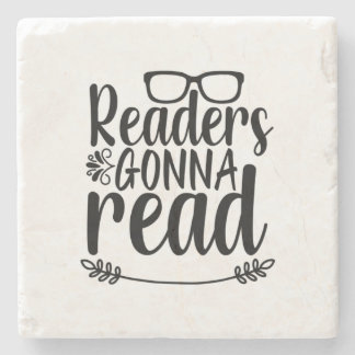 Lesen von Kunstlesern Gonna Read Steinuntersetzer