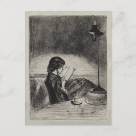 Lesen von Lamplight, Pfeifen Postkarte