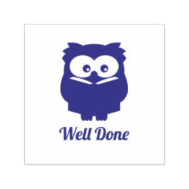 Lesen von Owl Gut Fertig Lehrer Briefmarke Permastempel