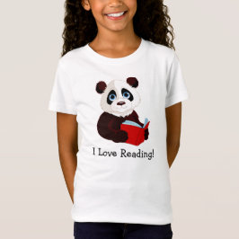Lesen von Panda-Design-Kleidung T-Shirt