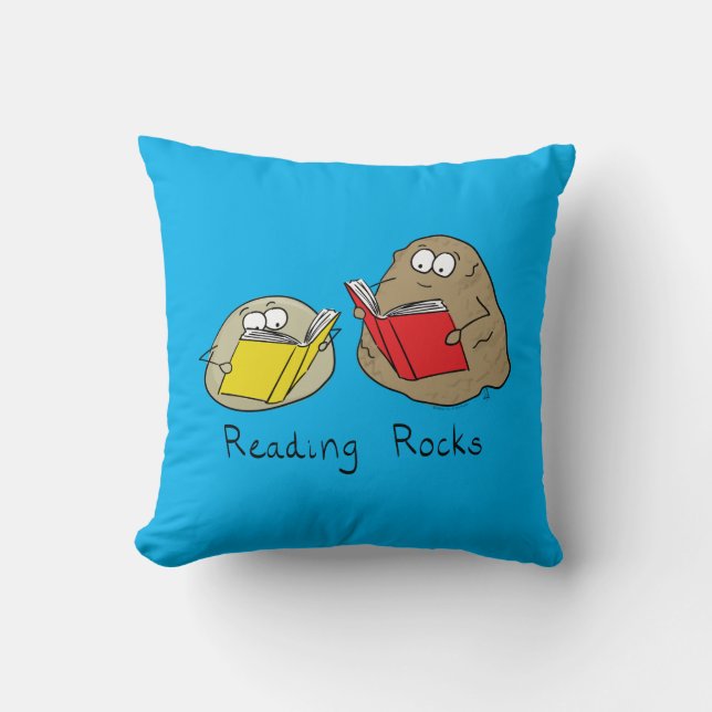Lesen von Rocks Niedlich Kids Cartoon Kissen (Vorderseite)