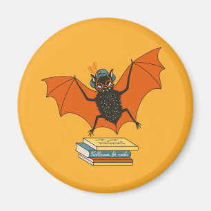 Lesende Fledermaus Whimsical Bibliothekar mit Bü Magnet