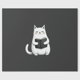 Lesende Katze Lustige Katzenbuchliebhaberin Geschenkpapier