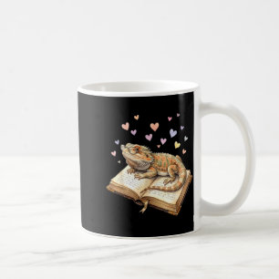 Lesender Bartdrache Reptilien Buchliebhaber für Ju Kaffeetasse