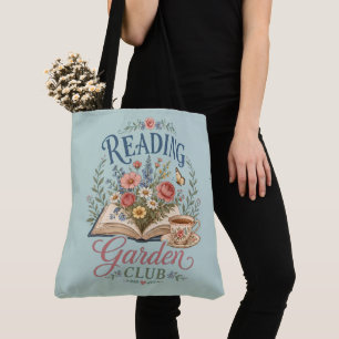 Lesender Gartenclub Cottagecore Floral Tasche