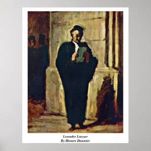 Lesender Rechtsanwalt durch Honore Daumier Poster