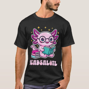 Lesensolotl kawaii axolotl lustiges Buch Leseliebh T-Shirt