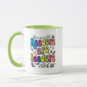 Leser sind Führer - Buchliebhaber lesend Tasse