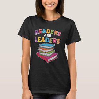 Leser sind Führer - Farbige Buchstapel-Design T-Shirt