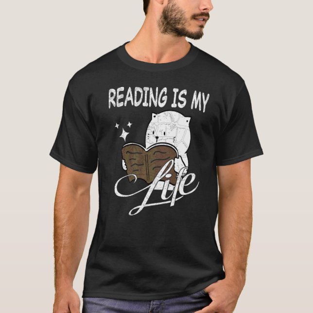 Leser von Bücherbibliotheken T-Shirt (Vorderseite)
