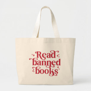 Leser von verbotenen Büchern Lesebüchern Jumbo Stoffbeutel