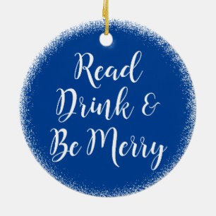 Leserbuchclub Mercedes Holiday Blue Keramik Ornament