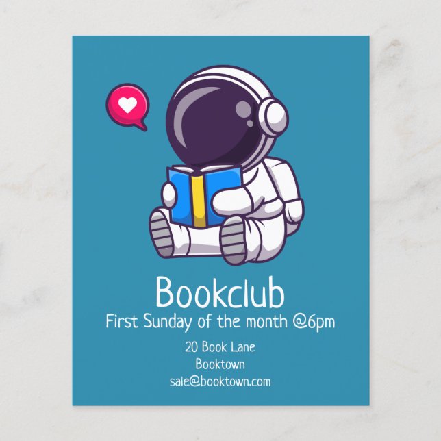 Leserclub beim Lesen des Astronautenbuchs Flyer (Vorne)