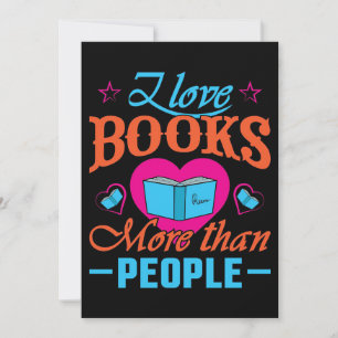 Lesergeschenk I Liebe Bücher mehr als Menschen Einladung
