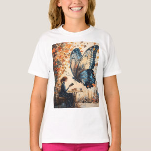 Leserinnen mit Abstrakter Riesenschmetterlingskuns T-Shirt