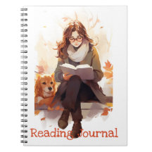 Leserjournal Niedliches Mädchenbuch und Hund Herbs