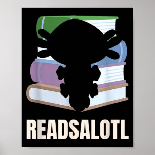 Lesesalotl lustiger Leseliebhaber Axolotl Bücherwu Poster