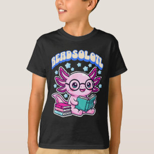 Lesesolotl kawaii Axolotl lustiges Buch Leseliebha T-Shirt
