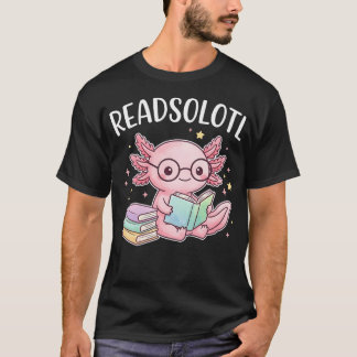 Lesesolotl Süßes Axolotl-Lesebuch T-Shirt