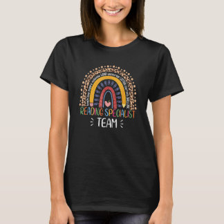 Lesespezialistenteam Boho Regenbogen Lehre Rücken T-Shirt
