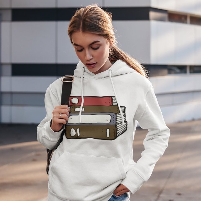 Lesestack der Bücherbibliothek Hoodie (Von Creator hochgeladen)