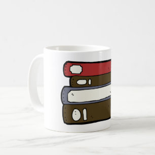 Lesestack der Bücherbibliothek Kaffeetasse