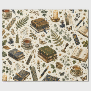 Lesethemen-Geschenkpapier 'Bookworm Librarian' Geschenkpapier