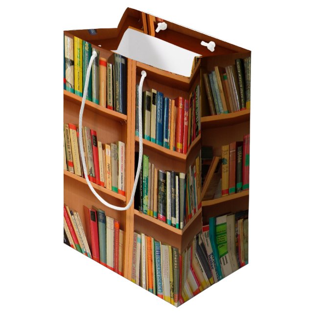 Lesewortlesung der virtuellen Bibliothek Mittlere Geschenktüte (Vorderseite Schrägansicht)