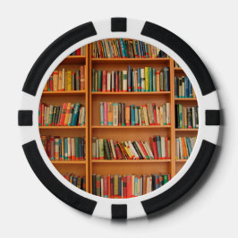 Lesewortlesung der virtuellen Bibliothek Pokerchips