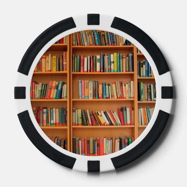 Lesewortlesung der virtuellen Bibliothek Pokerchips (Vorderseite)