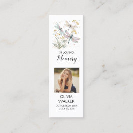 Lesezeichen der Beerdigung der Libellen, Friedhof- Mini Visitenkarte