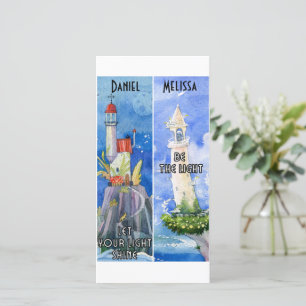 Lesezeichen für christliche Aquarellfarben Karte