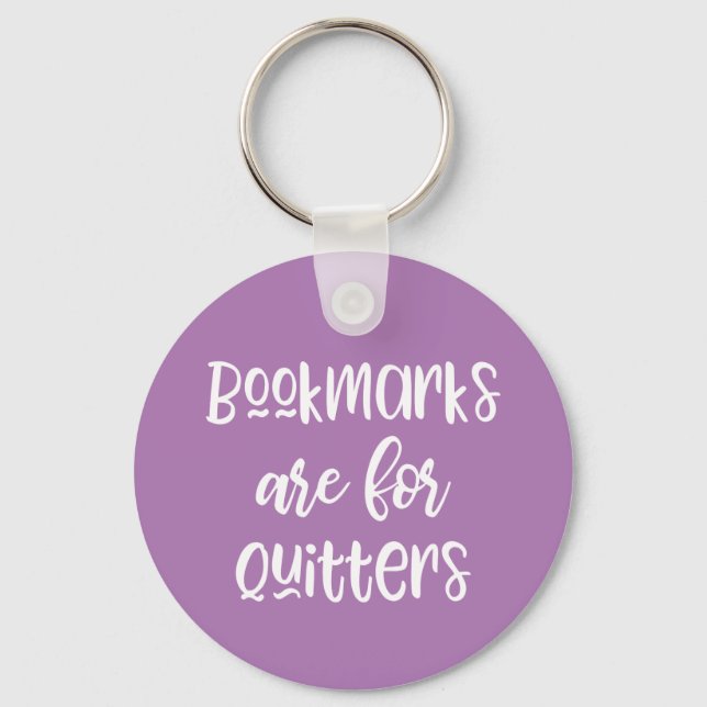 Lesezeichen für Quitters Button Schlüsselanhänger (Vorderseite)