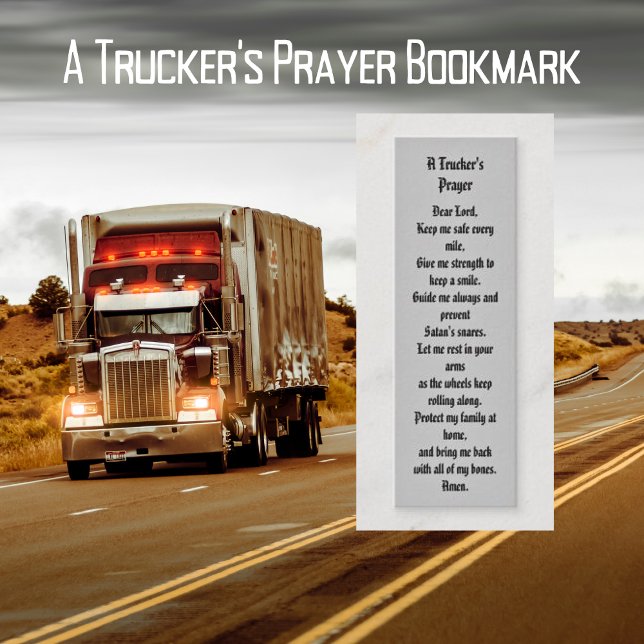Lesezeichen-Gebetskarte eines Lastwagers Mini Visitenkarte (A Trucker's Prayer Bookmark Prayer Card)