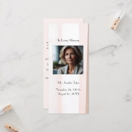 Lesezeichen-Karte für das Pink-Beerdigungsgebet
