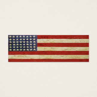 Lesezeichen-Karte mit Vintager amerikanischer Flag