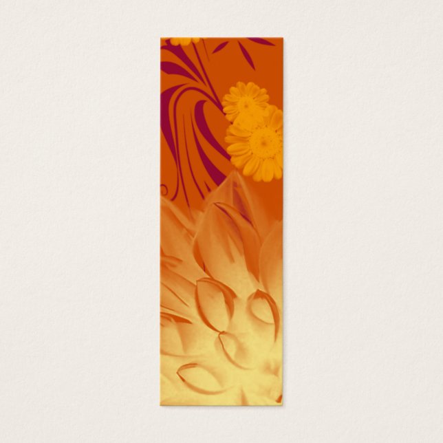 Lesezeichen Orange-Gelbe Blüten Benutzerdefinierte (Vorderseite)
