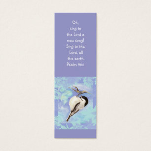 Lesezeichen Wasserfarbe Chickadee Bird Scripture B
