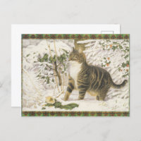 Lesley Anne Ivory Christmas Cat Carte postale