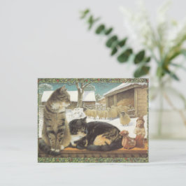 LESLEY ANNE IVORYS CHRISTMAS CAT POSTCARD POSTKARTE
